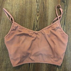 kJ large v crop dusty rose